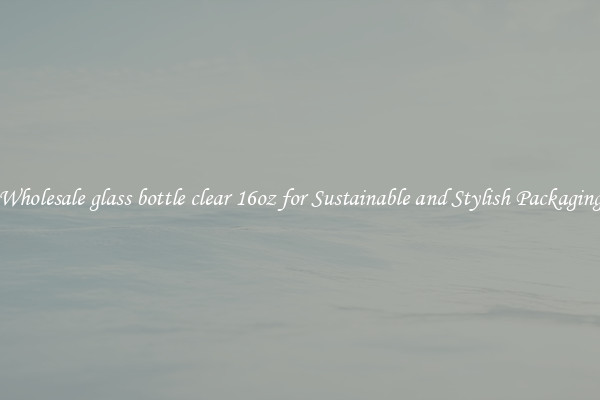 Wholesale glass bottle clear 16oz for Sustainable and Stylish Packaging
