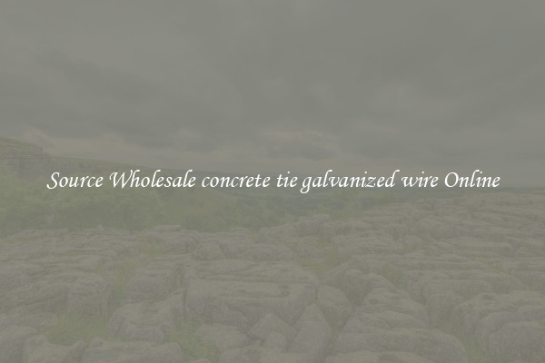 Source Wholesale concrete tie galvanized wire Online