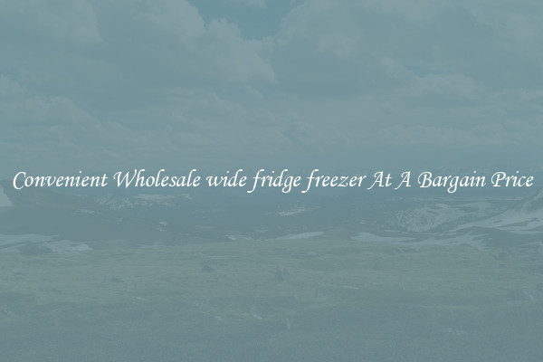 Convenient Wholesale wide fridge freezer At A Bargain Price