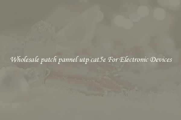 Wholesale patch pannel utp cat5e For Electronic Devices