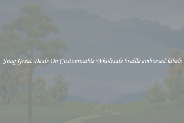 Snag Great Deals On Customizable Wholesale braille embossed labels