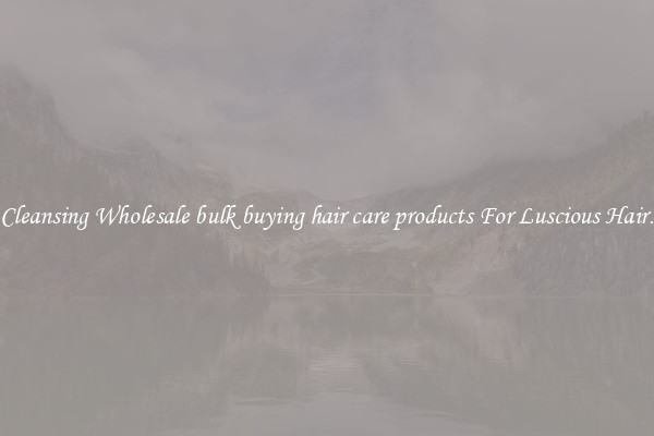 Cleansing Wholesale bulk buying hair care products For Luscious Hair.
