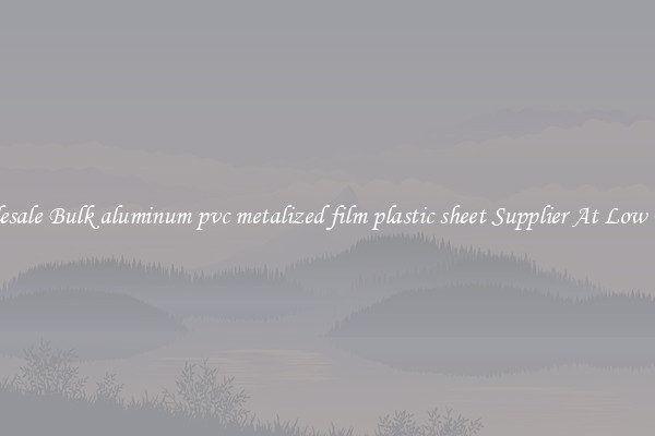 Wholesale Bulk aluminum pvc metalized film plastic sheet Supplier At Low Prices