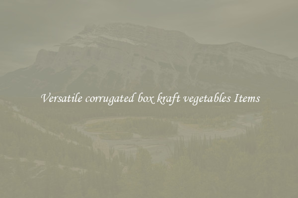 Versatile corrugated box kraft vegetables Items